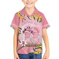 Personalised Galah Australia Day Kid Hawaiian Shirt 26th January Golden Wattle Pink Color - Aussie Hoodie