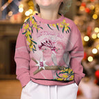 Personalised Galah Australia Day Kid Ugly Christmas Sweater 26th January Golden Wattle Pink Color - Aussie Hoodie