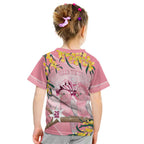 Personalised Galah Australia Day Kid T Shirt 26th January Golden Wattle Pink Color - Aussie Hoodie