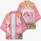 Personalised Galah Australia Day Kimono 26th January Golden Wattle Pink Color - Aussie Hoodie