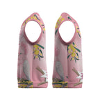 Personalised Galah Australia Day Christmas Knitted V-Neck Vest 26th January Golden Wattle Pink Color - Aussie Hoodie