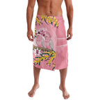 Personalised Galah Australia Day Lavalava 26th January Golden Wattle Pink Color - Aussie Hoodie