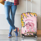 Galah Australia Day Luggage Cover 26th January Golden Wattle Pink Color - Aussie Hoodie