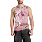 Personalised Galah Australia Day Men Tank Top 26th January Golden Wattle Pink Color - Aussie Hoodie