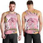 Personalised Galah Australia Day Men Tank Top 26th January Golden Wattle Pink Color - Aussie Hoodie