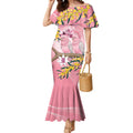 Personalised Galah Australia Day Mermaid Dress 26th January Golden Wattle Pink Color - Aussie Hoodie