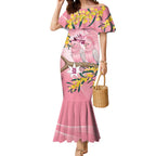 Personalised Galah Australia Day Mermaid Dress 26th January Golden Wattle Pink Color - Aussie Hoodie