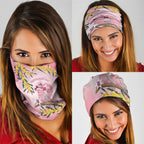 Galah Australia Day Neck Gaiter 26th January Golden Wattle Pink Color - Aussie Hoodie