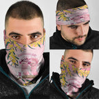 Galah Australia Day Neck Gaiter 26th January Golden Wattle Pink Color - Aussie Hoodie
