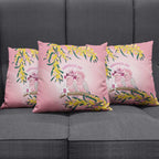 Galah Australia Day Pillow Cover 26th January Golden Wattle Pink Color - Aussie Hoodie