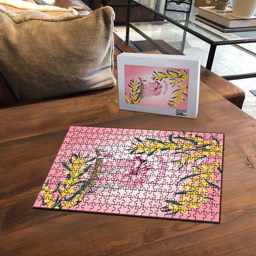 Galah Australia Day Puzzle 26th January Golden Wattle Pink Color - Aussie Hoodie