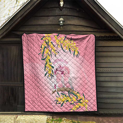 Galah Australia Day Quilt 26th January Golden Wattle Pink Color - Aussie Hoodie