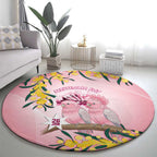 Galah Australia Day Round Carpet 26th January Golden Wattle Pink Color - Aussie Hoodie