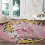 Galah Australia Day Round Carpet 26th January Golden Wattle Pink Color - Aussie Hoodie