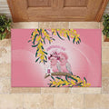 Galah Australia Day Rubber Doormat 26th January Golden Wattle Pink Color - Aussie Hoodie
