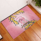 Galah Australia Day Rubber Doormat 26th January Golden Wattle Pink Color - Aussie Hoodie