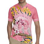 Personalised Galah Australia Day Rugby Jersey 26th January Golden Wattle Pink Color - Aussie Hoodie
