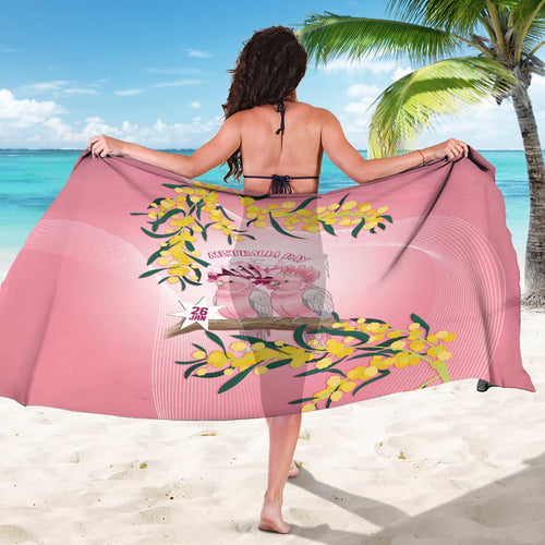 Galah Australia Day Sarong 26th January Golden Wattle Pink Color - Aussie Hoodie