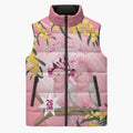 Personalised Galah Australia Day Sleeveless Puffer Jacket 26th January Golden Wattle Pink Color - Aussie Hoodie