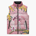 Personalised Galah Australia Day Sleeveless Puffer Jacket 26th January Golden Wattle Pink Color - Aussie Hoodie