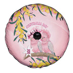 Galah Australia Day Spare Tire Cover 26th January Golden Wattle Pink Color - Aussie Hoodie
