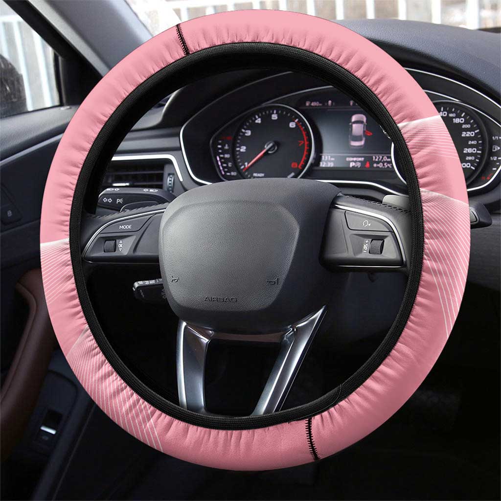 Galah Australia Day Steering Wheel Cover 26th January Golden Wattle Pink Color - Aussie Hoodie