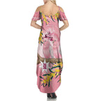 Personalised Galah Australia Day Summer Maxi Dress 26th January Golden Wattle Pink Color - Aussie Hoodie