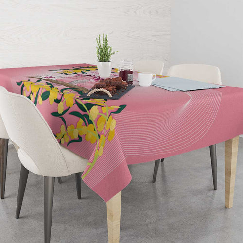 Galah Australia Day Tablecloth 26th January Golden Wattle Pink Color - Aussie Hoodie