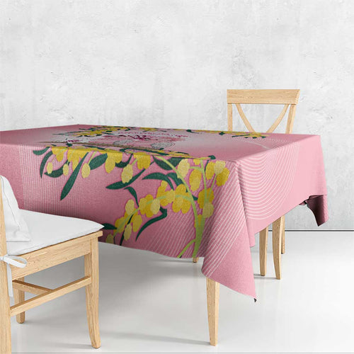 Galah Australia Day Tablecloth 26th January Golden Wattle Pink Color - Aussie Hoodie