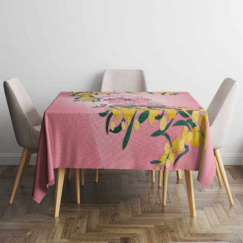 Galah Australia Day Tablecloth 26th January Golden Wattle Pink Color - Aussie Hoodie