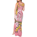Personalised Galah Australia Day Tank Maxi Dress 26th January Golden Wattle Pink Color - Aussie Hoodie