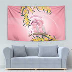 Galah Australia Day Tapestry 26th January Golden Wattle Pink Color - Aussie Hoodie