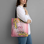 Galah Australia Day Tote Bag 26th January Golden Wattle Pink Color - Aussie Hoodie