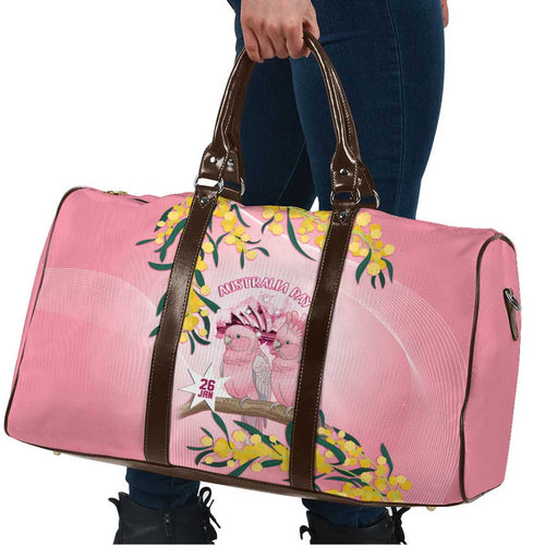 Galah Australia Day Travel Bag 26th January Golden Wattle Pink Color - Aussie Hoodie