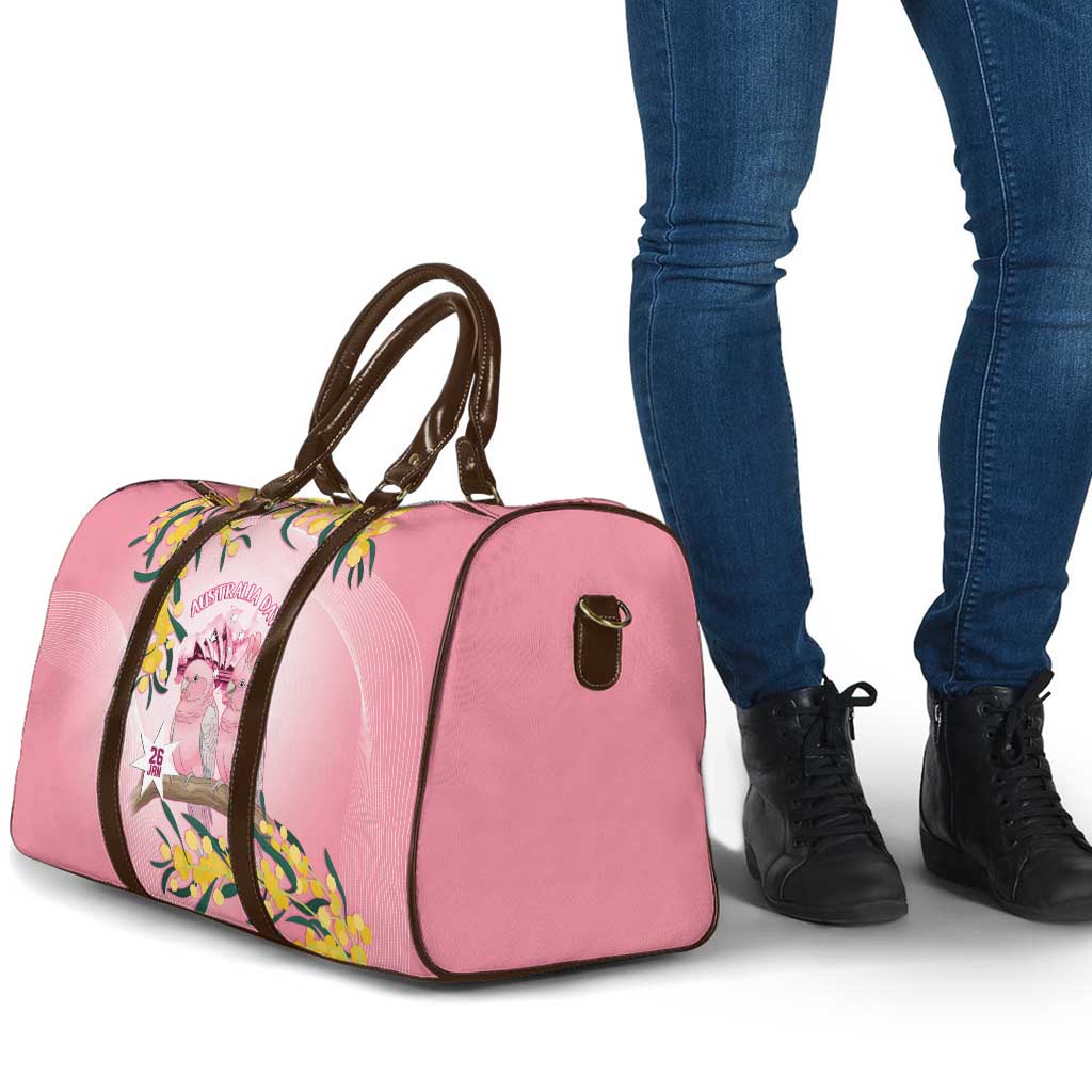 Galah Australia Day Travel Bag 26th January Golden Wattle Pink Color - Aussie Hoodie