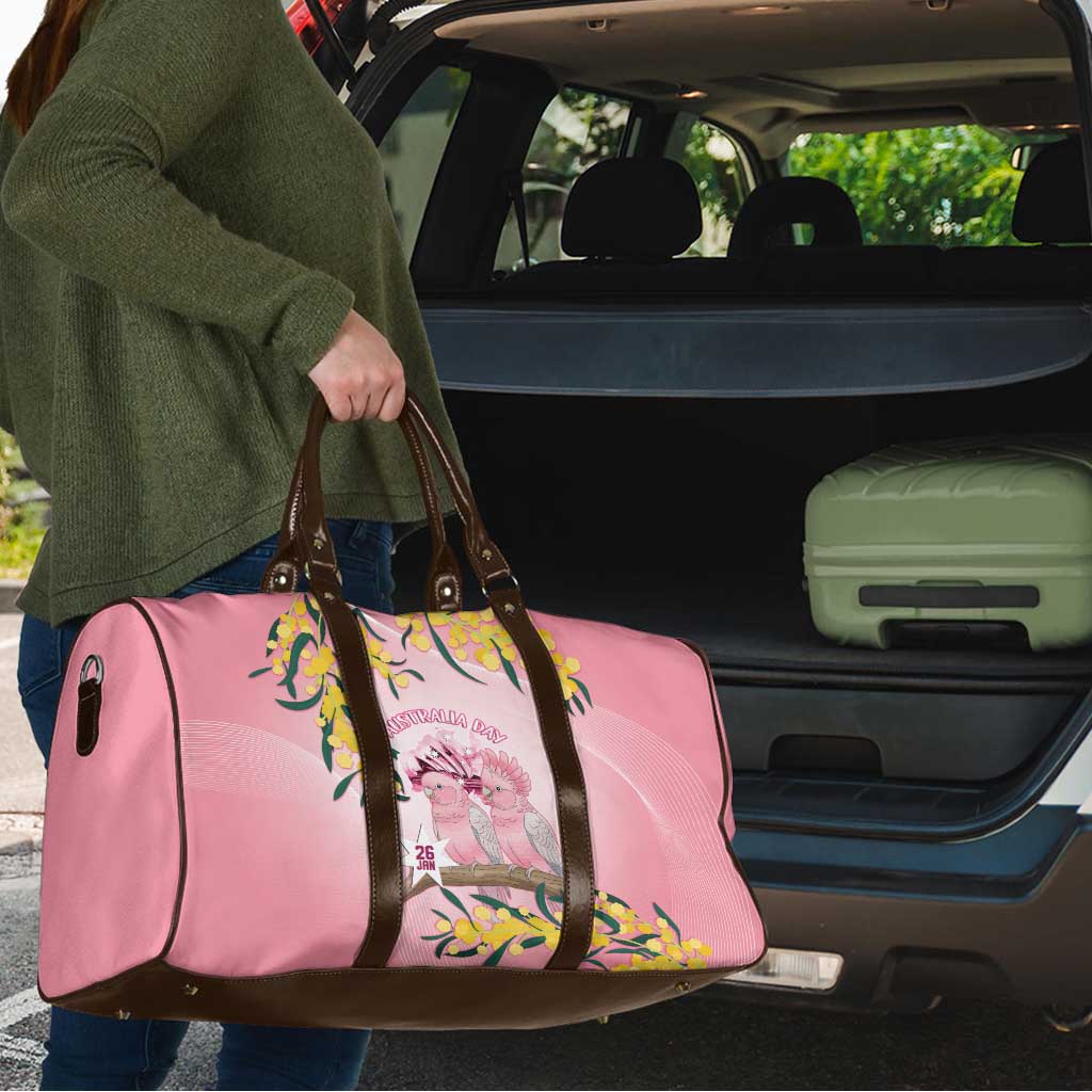 Galah Australia Day Travel Bag 26th January Golden Wattle Pink Color - Aussie Hoodie