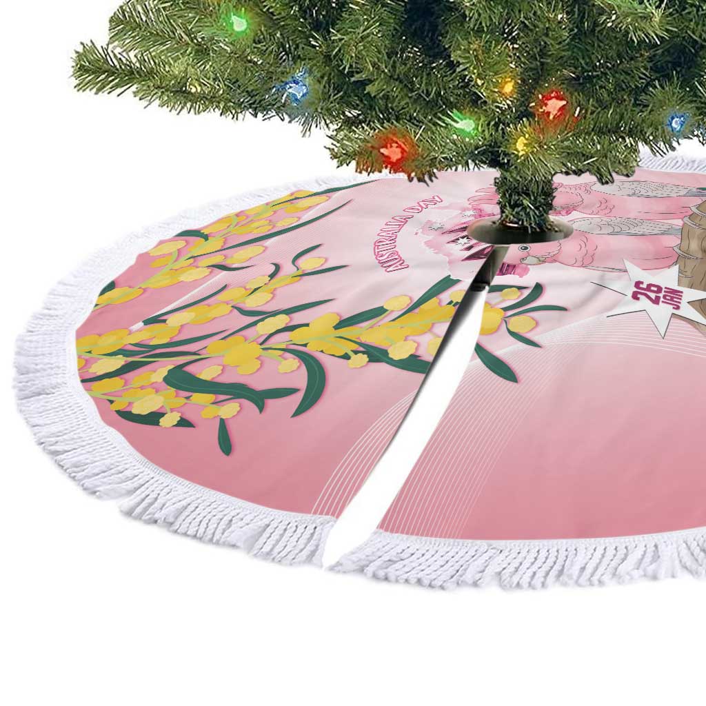 Galah Australia Day Tree Skirt 26th January Golden Wattle Pink Color - Aussie Hoodie