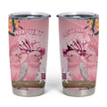 Personalised Galah Australia Day Tumbler Cup 26th January Golden Wattle Pink Color - Aussie Hoodie