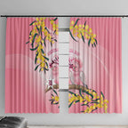 Galah Australia Day Window Curtain 26th January Golden Wattle Pink Color - Aussie Hoodie