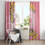 Galah Australia Day Window Curtain 26th January Golden Wattle Pink Color - Aussie Hoodie