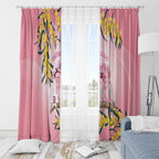Galah Australia Day Window Curtain 26th January Golden Wattle Pink Color - Aussie Hoodie