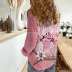 Personalised Galah Australia Day Women Casual Shirt 26th January Golden Wattle Pink Color - Aussie Hoodie