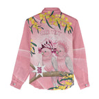 Personalised Galah Australia Day Women Casual Shirt 26th January Golden Wattle Pink Color - Aussie Hoodie