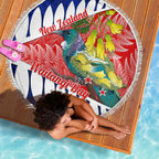 new-zealand-waitangi-day-beach-blanket-nz-maori-tui-bird-with-kowhai-flowers