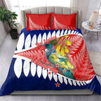 new-zealand-waitangi-day-bedding-set-nz-maori-tui-bird-with-kowhai-flowers