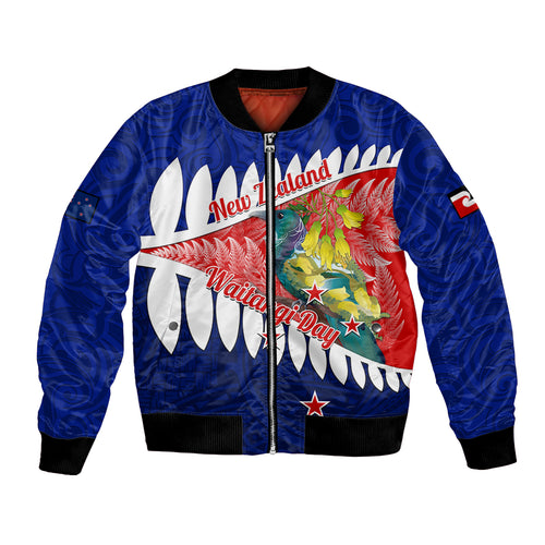 new-zealand-waitangi-day-bomber-jacket-nz-maori-tui-bird-with-kowhai-flowers