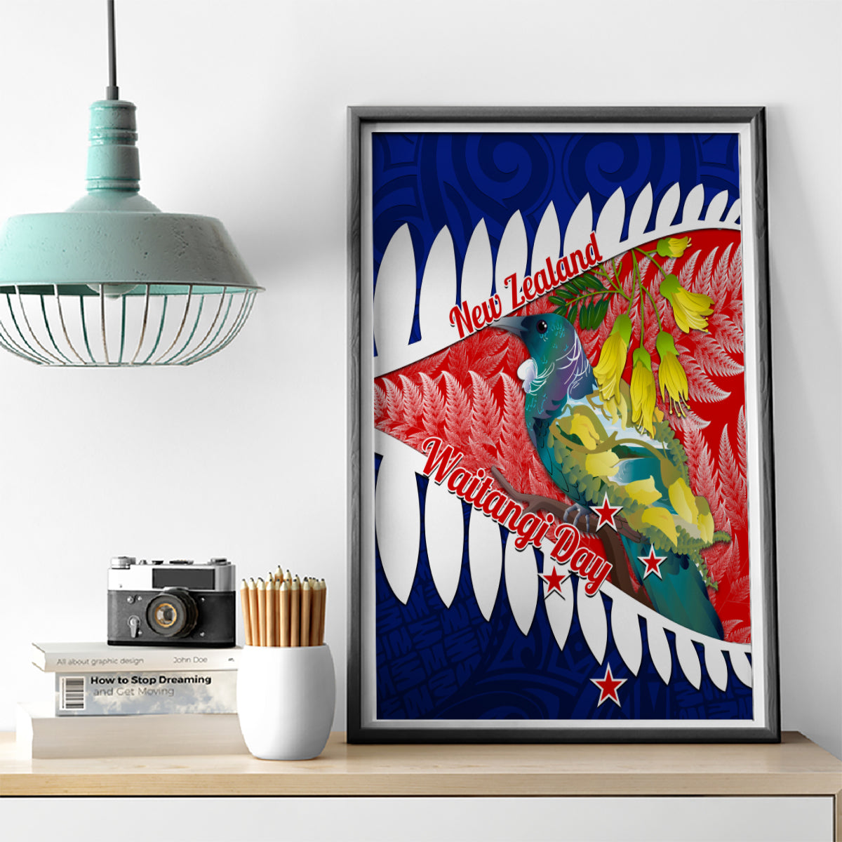 new-zealand-waitangi-day-canvas-wall-art-nz-maori-tui-bird-with-kowhai-flowers
