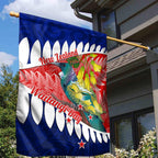 new-zealand-waitangi-day-garden-flag-nz-maori-tui-bird-with-kowhai-flowers