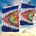 new-zealand-waitangi-day-garden-flag-nz-maori-tui-bird-with-kowhai-flowers