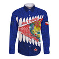 new-zealand-waitangi-day-long-sleeve-button-shirt-nz-maori-tui-bird-with-kowhai-flowers